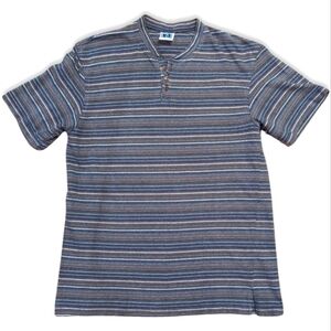 SIDEOUT CASUAL SHORT SLEEVE HENLEY TEE. DURABLE FABRIC! MENS SZ 1XB